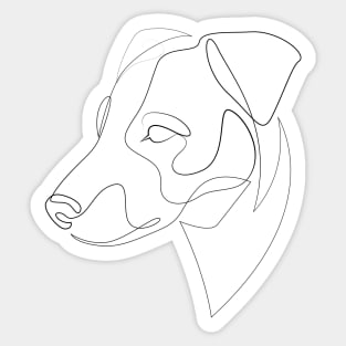 Jack Russell Terrier - one line drawing Sticker